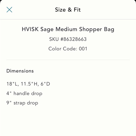 NWT Anthropologie HVISK Sage Medium Shopping Bag Tote - Picture 5 of 6